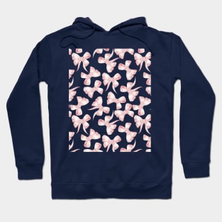 Pink Ribbons and Bows Pattern Hoodie